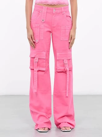 BLUMARINE | H.Lorenzo|Cargo Jeans (2-2J104A-N0731-GERANIO), 40 / PINK