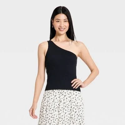 A New Day Women's One Shoulder Rib Knit Tank Top