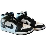Nike Air Jordan 1 Mid Panda Black 8.5 Womens in Original Box