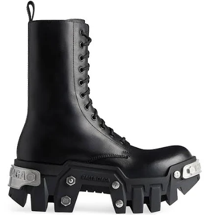 Balenciaga Women's Bulldozer Lace-Up Platform Boots