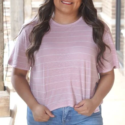 Classic Striped Cropped Tee