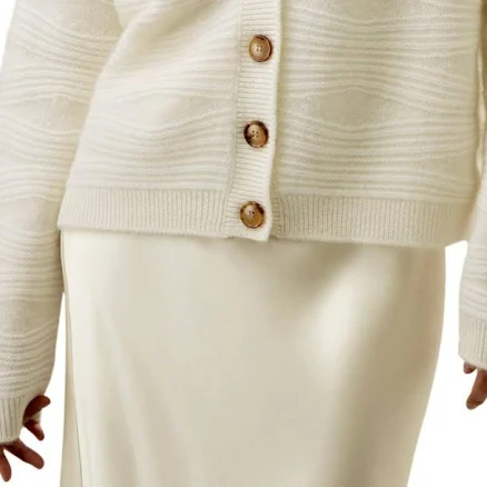 Lilysilk Women's Elegant V-Neck Cashmere Cardigan