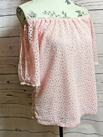 Lilly Pulitzer Eyelet Pink Top Size Xxs Xs S
