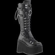 Demonia - Kera 200 Black Vegan leather