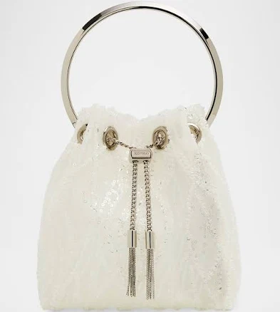 Jimmy Choo Women's Bon Bon Sequined Mesh Top-Handle Handbag