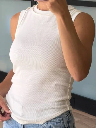 Exposed Seam Ribbed Tank
