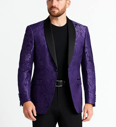 Paisley Satin Blazer Jacket