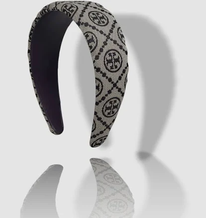 Tory Burch Women's T-Monogram Wide Canvas Headband