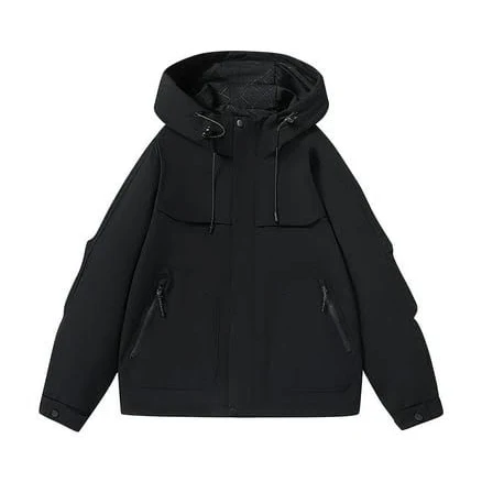 Men's Waterproof Water-Resistant Full Zip Cargo Windbreaker