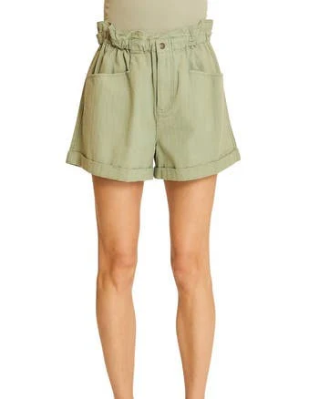 Wishlist Women's Paperbag Waist Twill Shorts
