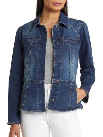 Wit & Wisdom Women's Peplum Denim JacketWit & Wisdom Women's Peplum Denim Jacket