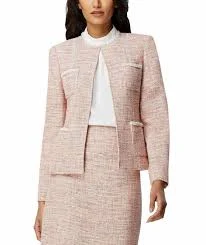 Tahari ASL Women's Metallic Tweed Bouclé Jacket