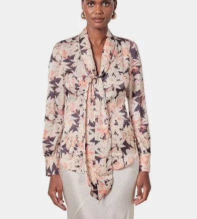 Hawes & Curtis Women's Floral Pussybow Blouse