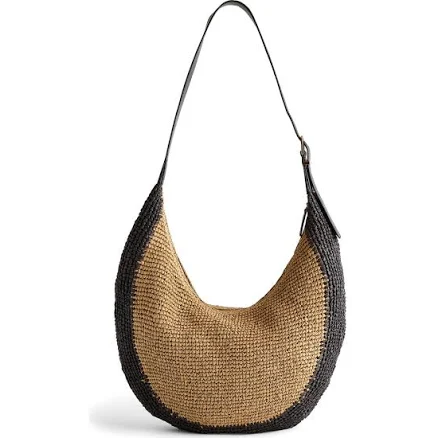Madewell Essential Curve Straw Shoulder Bag