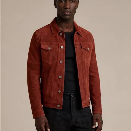 San Francisco Men's Suede Trucker Jacket
