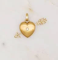 Marie Lichtenberg 18kt Yellow Gold Heart Diamond Pendant