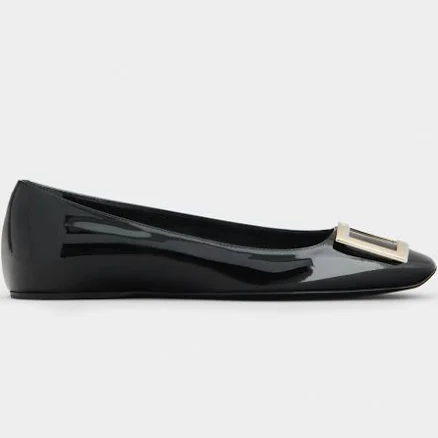 Roger Vivier Trompette Ballerinas In Patent Leather
