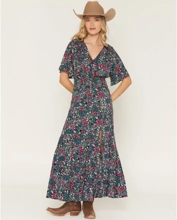 Idyllwind Women's Soleil Floral Side Slit Maxi Skirt