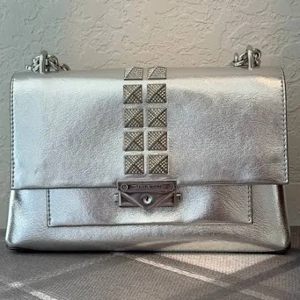 Michael Kors Cece Medium Studded Metallic Crossbody Bag