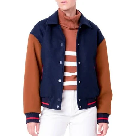 English Factory Women's Colorblock Bomber Jacket