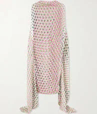 Embellished polka-dot silk midi dress