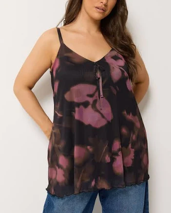 Yours Curve Mesh Cami Vest Top