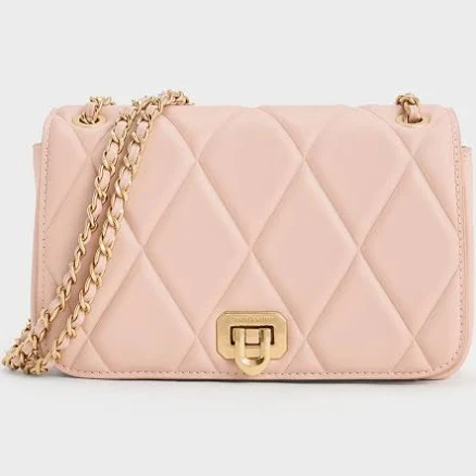 Charles & Keith Arwen Diamond-Quilt Shoulder Bag