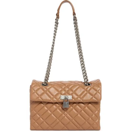 Kurt Geiger Quilted Leather Brixton Lock Shoulder Bag