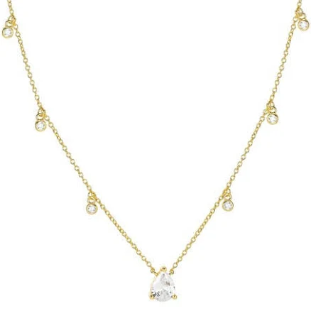 Untamed Petals Miles Crystal Choker in 14k Gold