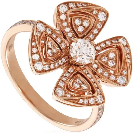 BVLGARI Women's Bulgari Fiorever 18k Rose Gold Diamond Ring