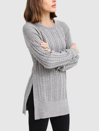 Belle & Bloom At Last Cable Knit Jumper with Slit
