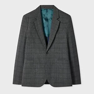 PS Paul Smith Seersucker Cotton Check Buggy-Lined Blazer