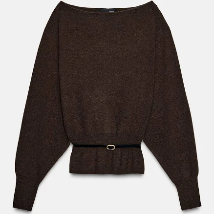Zara Belted Knit Jumper