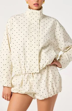 Astr The Label Women's Collins Polka Dot Bomber Jacket