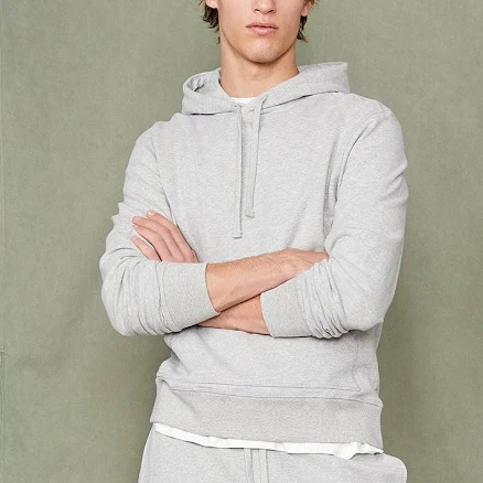 Officine Générale Organic Cotton Fleece Hoodie Sweatshirt