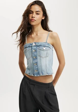 Cotton On Women's Willow Denim Corset