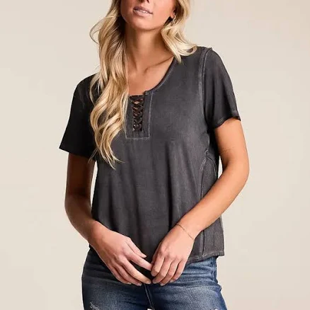 White Crow Women's Rayon Ayla Lace-Up Top