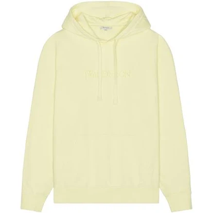 Jw Anderson Logo Embroidered Men Hoodie - Buttermilk