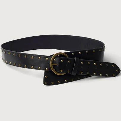 OAK + FORT Wide Studded Belt