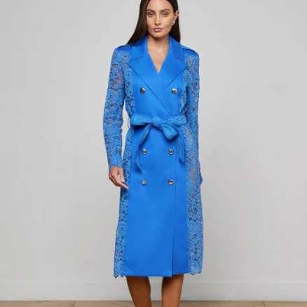 L'AGENCE Women's Amata Lace Trench Coat