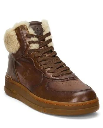Polo Ralph Lauren Men's Masters Mid-Top Shearling Sneakers