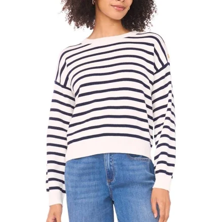 Vince Camuto Women's Striped Cotton Sweater