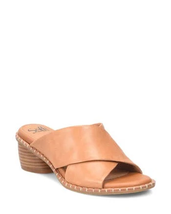 Sofft Women's Crystal Rounded Heel Leather Sandals