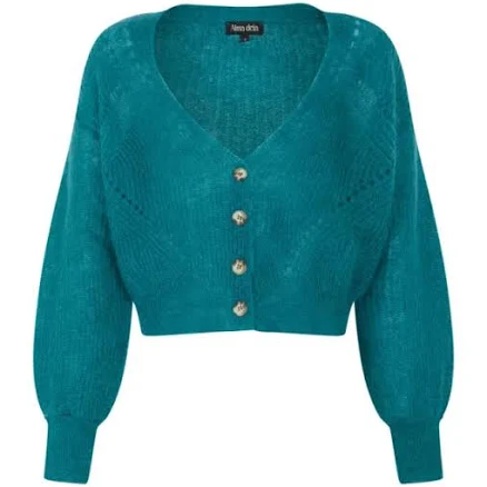 Alma Deia Women's Button-down Mohair Cardigan