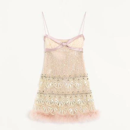 Valentino Garavani Tulle Illusione Embroidered Short Dress