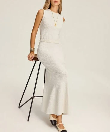 Textured Knit Maxi Skirt