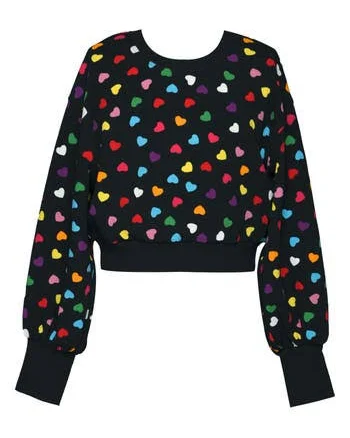 Truly Me Kids' Heart Crop Sweatshirt