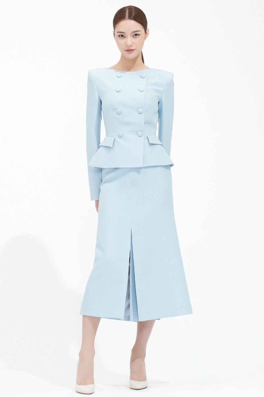 Wool Silk A Line Pleats Skirt