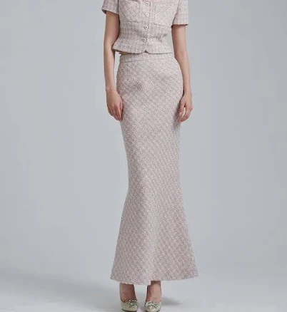 JOOSOOLOO Mermaid Tweed Long Skirt