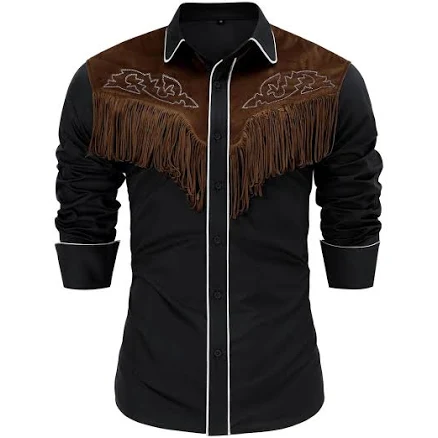 Men's Distressed Suede Roll-Up Sleeve Shirt